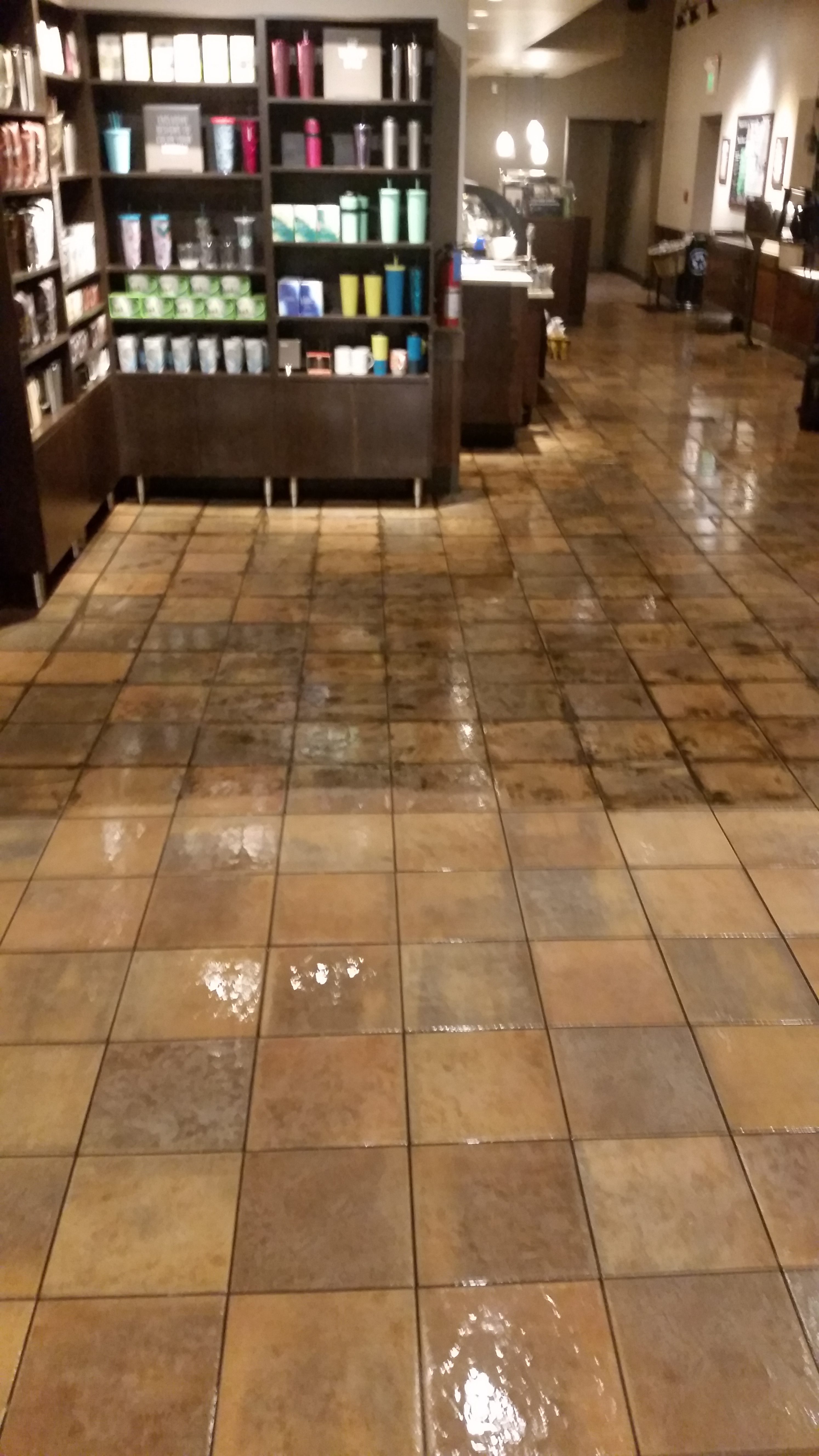 Tile and grout cleaning starbucks lutherville by CLEAN Choice Cleaning and Restoration