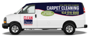 CLEAN Choice Maryland carpet cleaning service van