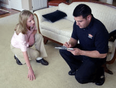 carpet cleaning pre-inspection